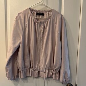 Zara Blush Pink Zip-Front Bomber Jacket